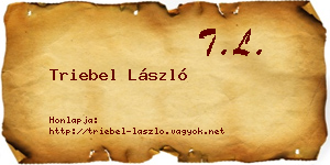 Triebel László névjegykártya