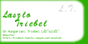 laszlo triebel business card